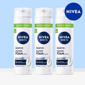 니베아 니베아 맨 센서티브 쉐이빙 폼 200ml 3개