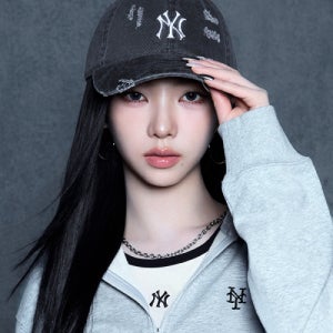 [엠엘비] 데미지 워싱 언스트럭쳐 볼캡 NY (Charcoal Grey) 3ACPVV34N-50CGS