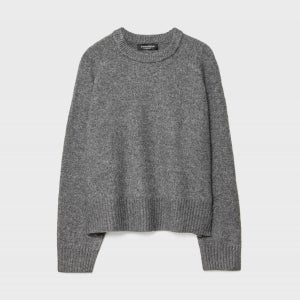 스트라디바리우스 소프트 베이직 라운드넥 긴팔 울 니트 스웨터 5028/411/250 DARK GREY