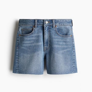 에이치앤엠 하이웨이스트 데님 스키니 크롭 쇼츠 AZUL DENIM