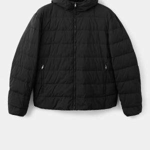 망고 경량 패딩 다운 재킷 후드 집업 블랙 27031178_99 NEGRO