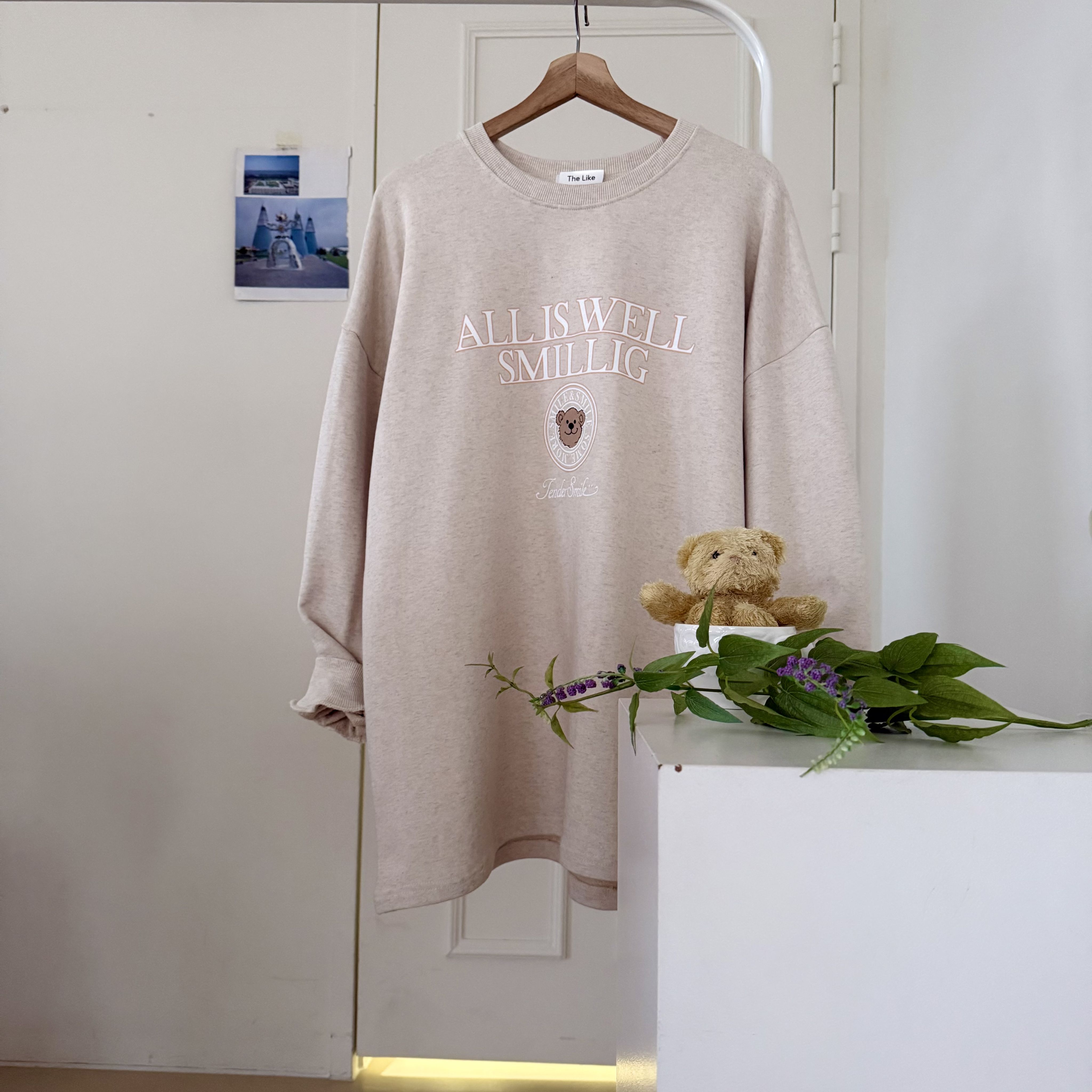 RO<b>스마일베어</b> 오버핏 맨투맨 티