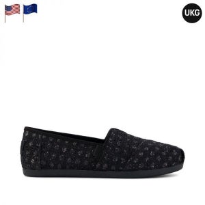 탐스 블랙 지오메트릭 시퀸스 슬립온 알파르가타 클래식 여성