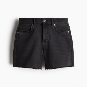 에이치앤엠 블랙 데님 하이웨이스트 스키니 크롭 쇼츠 GRIS DENIM OSCURO