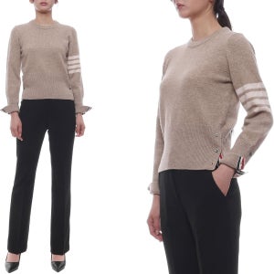 [롯데백화점] 톰브라운 [톰브라운] 25FW 여성 사선 스트라이프 울 니트 FKA507A Y1026 250 25F LE1220804776