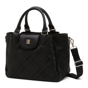 [닥스 골프 여성] 닥스골프 블랙 플랩 빅체크 자가드 토트백 DNGF6E905BK