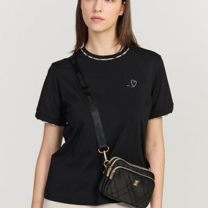 [닥스 골프 여성] 닥스골프 블랙 빅체크 자가드 마이크로백 DNGF6E901BK