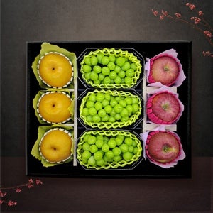 [롯데백화점] 햇살아름 당도선별 고당도 샤인머스켓 사과 배 혼합세트 5.5kg LE1205317156