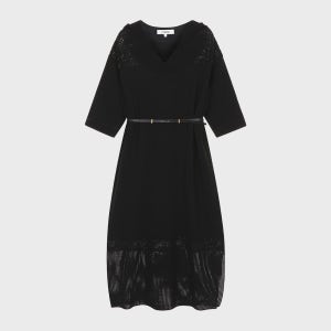 [조이그라이슨] V-neck Hoody Knit Dress KK2SO0060_10