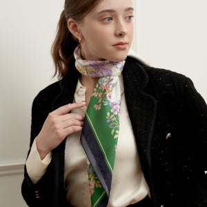 [엘르ACC] 엘르 플라썸 실크 정사각 스카프 SE543S302 SE543S302