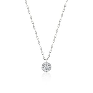 이에르로르 에센스 14K(W) 랩다이아 NEW 헤일로 목걸이 S HL4N51416W4420