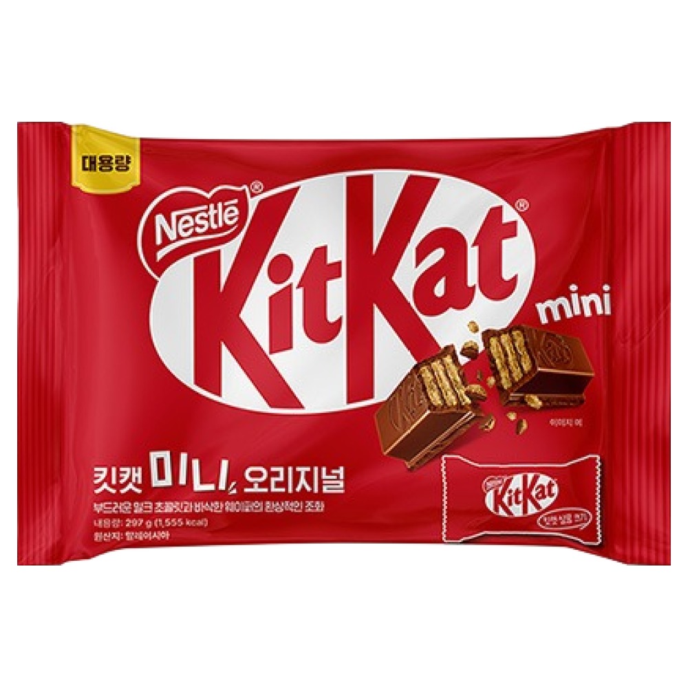 kitkat 미니 오리지널 초코바 297g 33p 1개 (6,720원) (와우무료)
