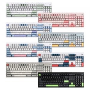 지클릭커 OFFICEPRO WK50 사일런스 M RGB 무소음 방수 무선 블루투스 104 (Coral)