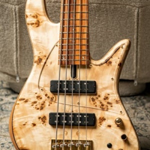 Fodera Emperor 5 Standard Special LTD-Poplar Burl Top w/Pau Ferro Fingerboard & Trans Pickguard (202