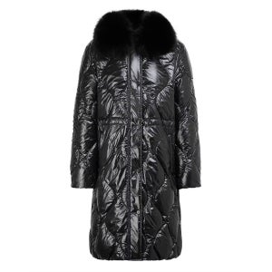 닥스 [AK수원점] [닥스] 25FW PREMIUM 여성 웨이브자수 퍼 롱구스다운 DNJU5D813BK