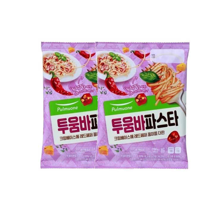 <b>풀무원</b> 투움바 파스타 1인분 150g 2개 크림파스타 <b>수험생</b> 중고딩 직장인 간식