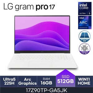 LG전자 LG 17인치 노트북 17Z90TP-GA5JK 울트라5 W11Home ( 16GB / N 512GB ) HMC