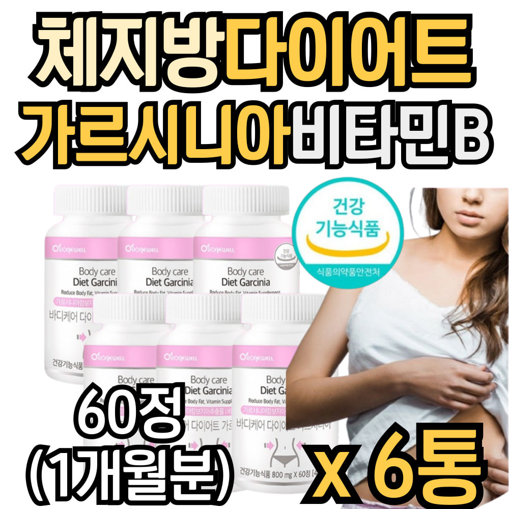 체지방 내장지방 다이어트 가르시니아캄보지아 나이아신 영양제 6통