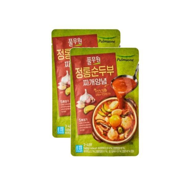 <b>풀무원</b> 만능 자취 생 요리 한식 집밥 혼밥 요리 <b>풀무원</b> 정통 순두부 찌개 양념 <b>장</b> 140g 1+1