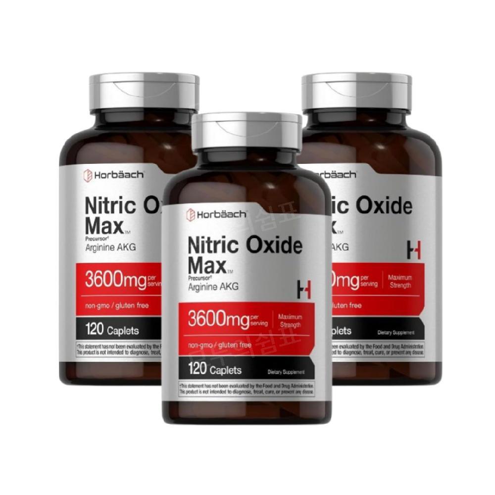 <b>호바흐</b> 산화질소 <b>아르기닌</b> <b>아르지닌</b> AKG 3600mg 120캡슐 3개