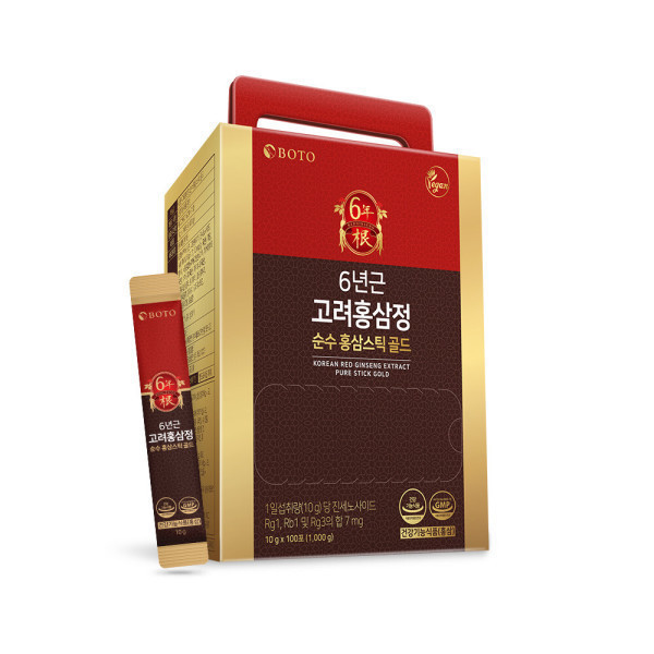 보뚜 6년근 고려홍삼정 순수 홍삼스틱 골드 100포 1박스