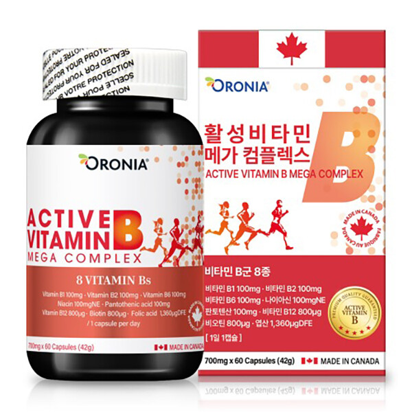 오로니아 오로니아 활성 비타민B 메가 컴플렉스 700mg x 60캡슐 (2개월분)