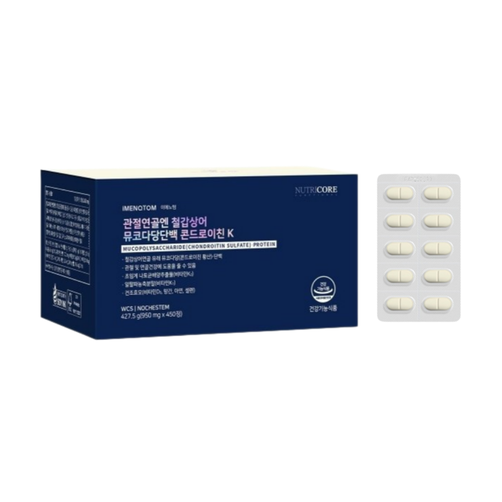 뉴트리코어 뉴트리코어 관절연골엔 철갑상어 뮤코다당단백 콘드로이친K 950mg 450정