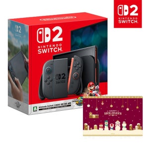 닌텐도 스위치2 마리오카트 월드 세트 (본체+게임 DL버전) 홀리데이 무릎담요 증정