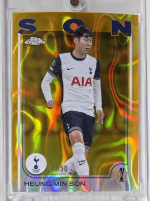 2024-25 TOPPS CHROME 탑스 크롬 손흥민 50장 한정 토트넘 핫스퍼 챔피언스리그 축구 카드