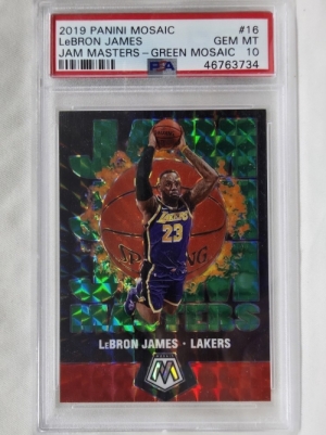 2019-20 MOSAIC 모자이크 르브론 제임스 PSA 10 그린 NBA 농구 스포츠 카드