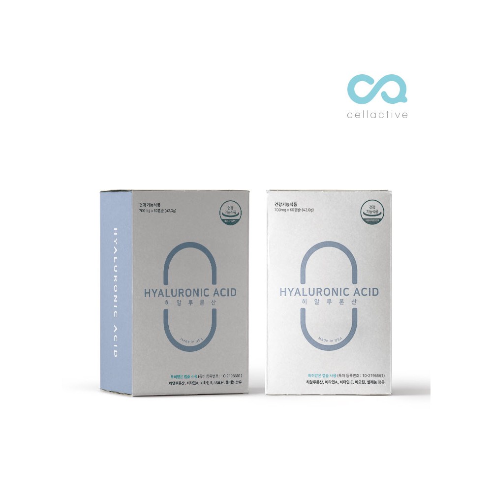 셀엑티브 히알루론산 240mg 먹는 비타민 <b>이너뷰티</b> 수분 영양제 60캡슐, 1개