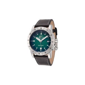 글라이신 글리신 에어맨 컨템포러리 월드타이머 쿼츠 녹색 다이얼 시계 남성 7311413