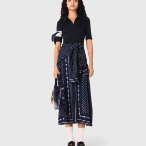 마쥬 패턴 믹스드 머티리얼 원피스 MFPRO04630 D054 드레스 Patterned mixed material dress 150458273