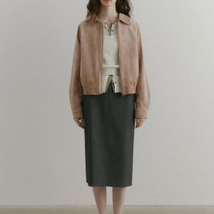 인조 스웨이드 카라 집업 점퍼_AWWJPQ11010