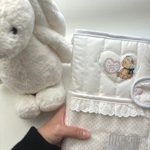 🫧🧸하트베어 북 다이어리 책 누빔 패브릭 커버 다꾸 책케이스, 라라보 lalabo