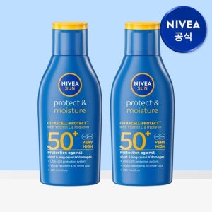 니베아 선 프로텍트 앤 모이스춰 선 로션 100ml 2개
