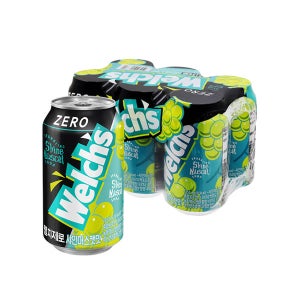 [농심] 웰치스 웰치 제로 칼로리 샤인머스켓맛 355ml x 6캔