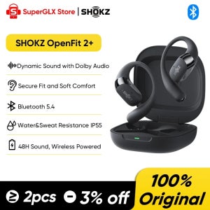 SHOKZ OpenFit 2+ T921 오픈형 이어훅 이어버드 AI 소음 감소 돌비 오디오 무선 이어폰 DualBoost Bluetooth5.4 이어버드