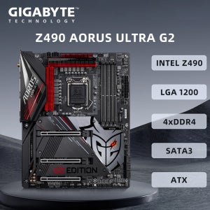 기가바이트 Z490 AORUS 울트라 G2 마더보드, 지지대 i9-10900K i7-10700 i5 10400 i3-10300 CPU, LGA1200 DDR4 4400MHz M.2