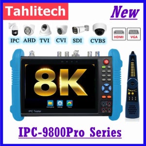 IP 카메라 테스터 IPC 9800 Pro 8K 8MP CCTV IPC 7 인치 모니터 H.265 4K HDMI 비디오 POE IP PTZ CCTV 테스터 케이블 테스트 VGA H