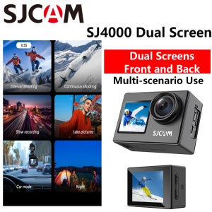 SJCAM SJ4000 듀얼 스크린 액션 카메라 와이파이 울트라 HD 수중 30M 방수 170도 °   광각 오토바이 헬멧 캠 4K30FPS