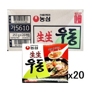 농심 생생우동 멀티팩 235gX20 (박스) 깊고 진한 국물