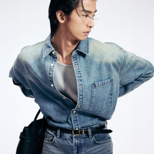 [티엔지티] Oversized Denim Shirts (Vintage Blue) TNSH6E105B2