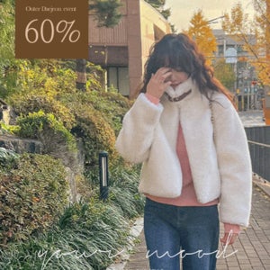 MADE LIN뉴헤이븐 뽀글이 포근 양털 리얼가죽 스트랩 무스탕[스크레치세일]