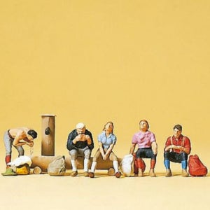 40500 프레이저 Preiser FSP79162 휴식을 취하는 등산객 1:160 (도색:5명) - 모형재료 미니어처 인체모형