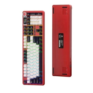 Aula 독거미 아우라 F108 pro 유무선 기계식 키보드 레드 풍령축