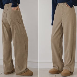 한파극복! 코듀로이 융기모 카펜터 와이드 팬츠