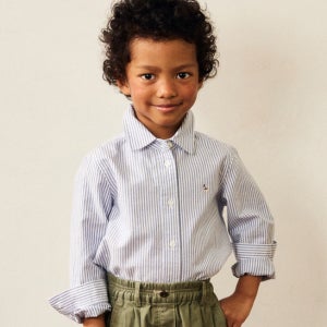 [헤지스 키즈] [KIDS] 옥스포드 긴팔 셔츠 블루 HBSH6EK14B2