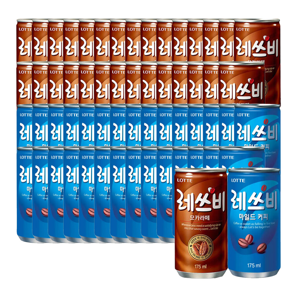 레쓰비 마일드 175mlx30캔+모카라떼 175mlx30캔 (총 60캔) (16,900원) (무료)