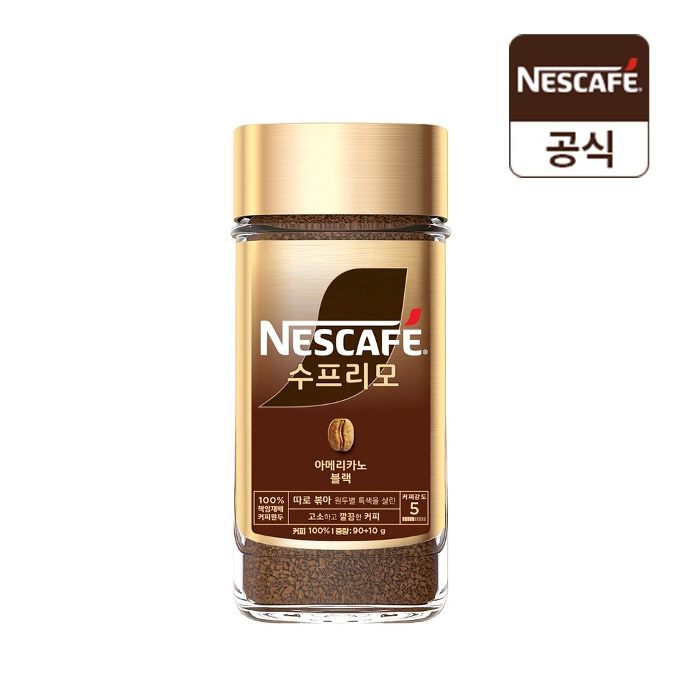 네스카페 수프리모 병커피 아메리카노 블랙 90